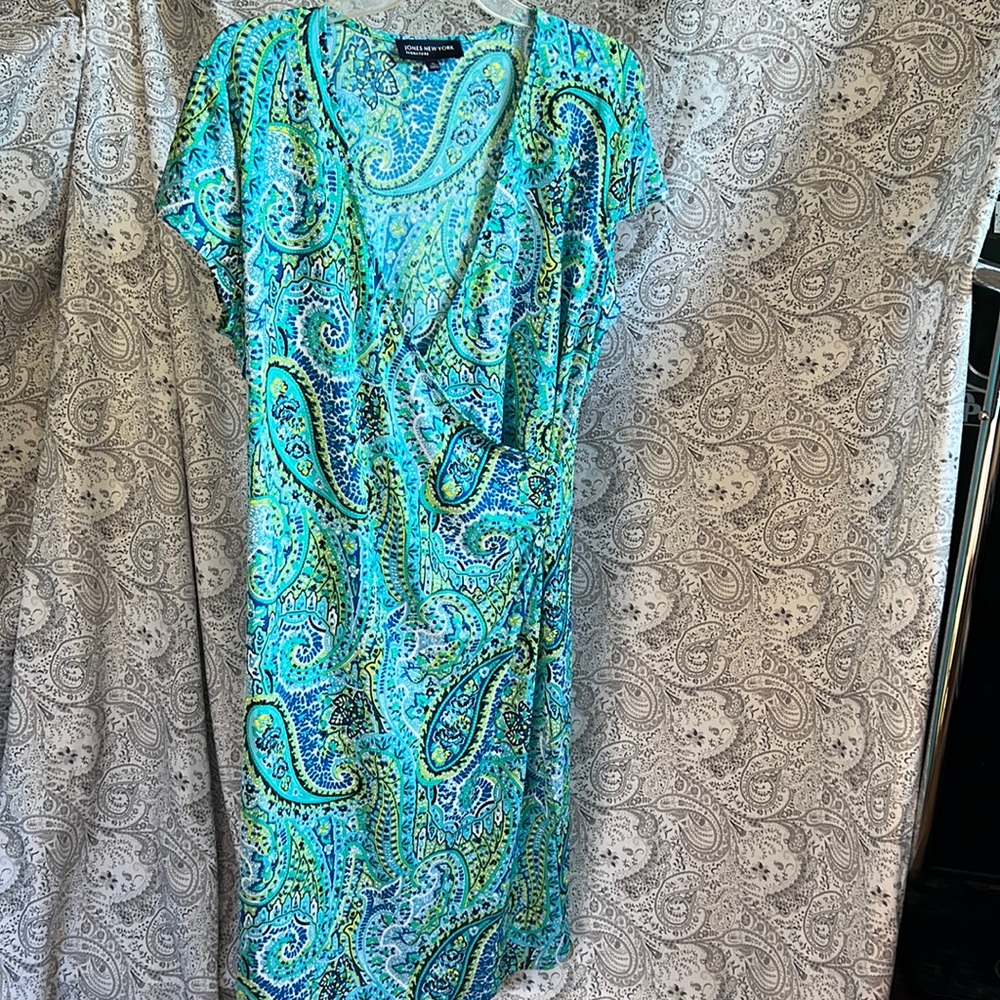 Jones New York Signature faux wrap dress
